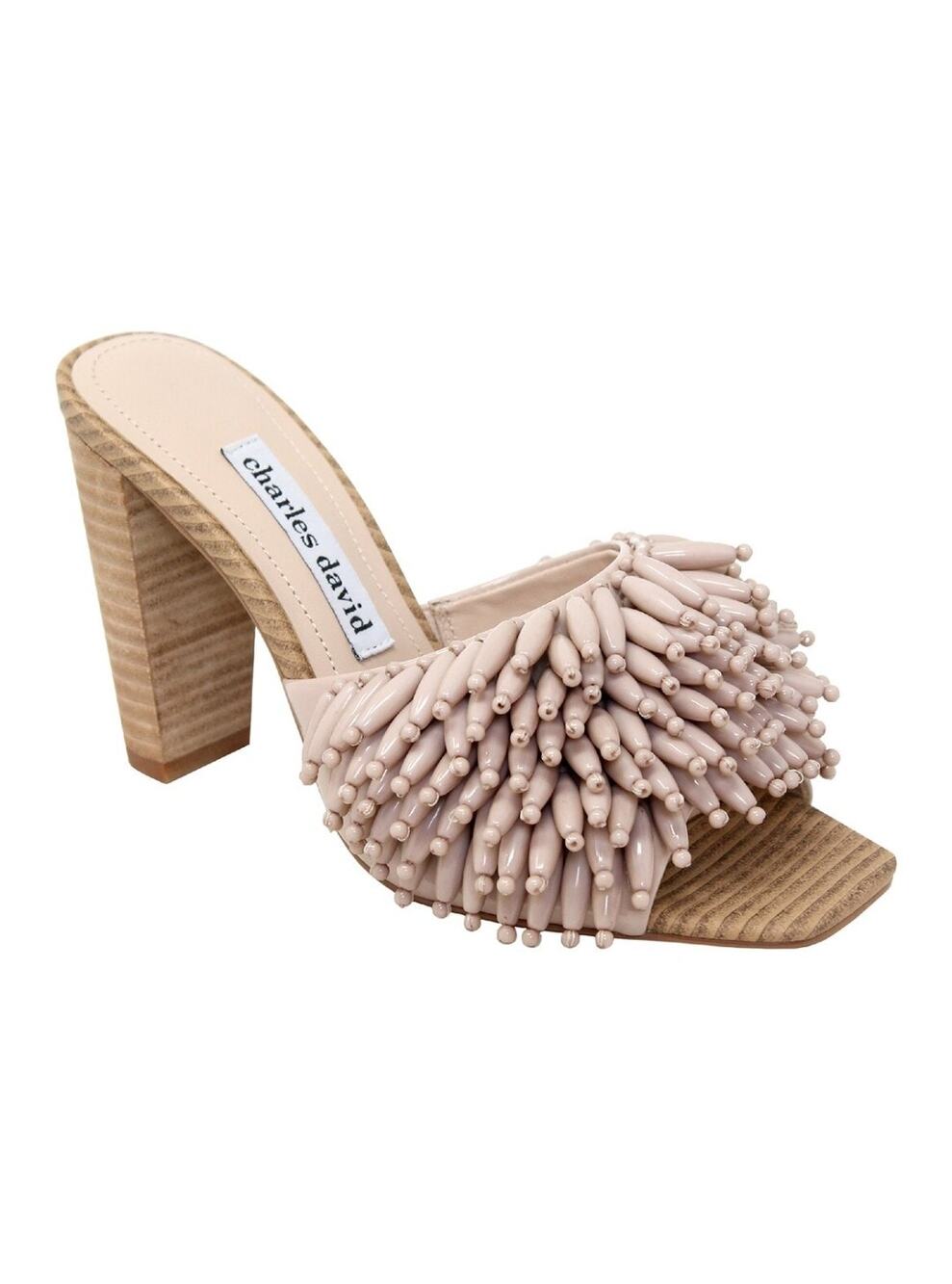 Charles David Hottie Patent Sandal Nude Patent Leather SIze 11 NWT & Box